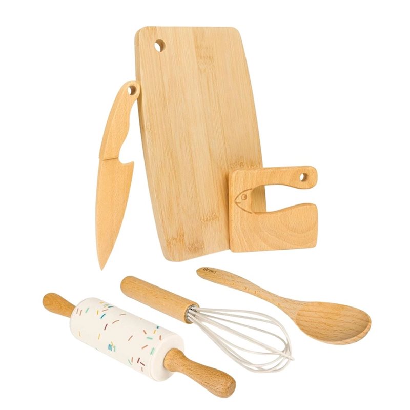 SHGO-나무 재질의 어린이용 칼과 유아용 베이킹 세트 - Kitchen Kids Baking Set 리뷰 및 가격