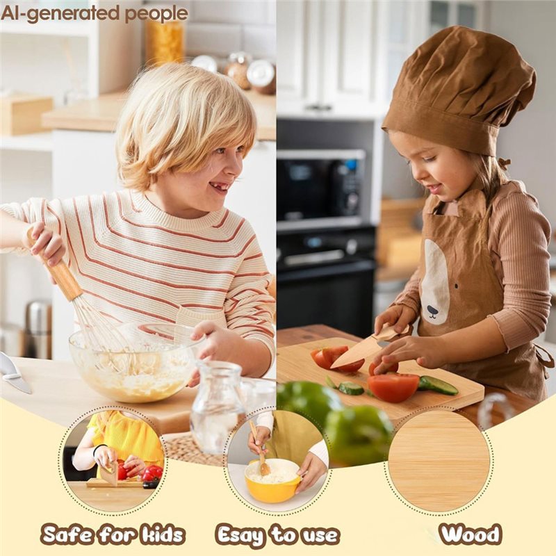 SHGO-나무 재질의 어린이용 칼과 유아용 베이킹 세트 - Kitchen Kids Baking Set 리뷰 및 가격