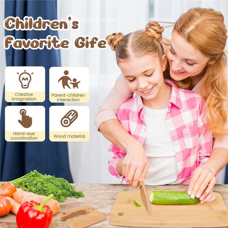 SHGO-나무 재질의 어린이용 칼과 유아용 베이킹 세트 - Kitchen Kids Baking Set 리뷰 및 가격