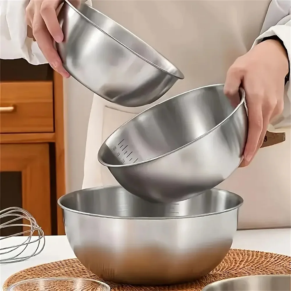 2026년형 스테인리스 스틸 믹싱 볼 세트, 눈금 표시 - Baking Kitchen Set 리뷰 및 가격