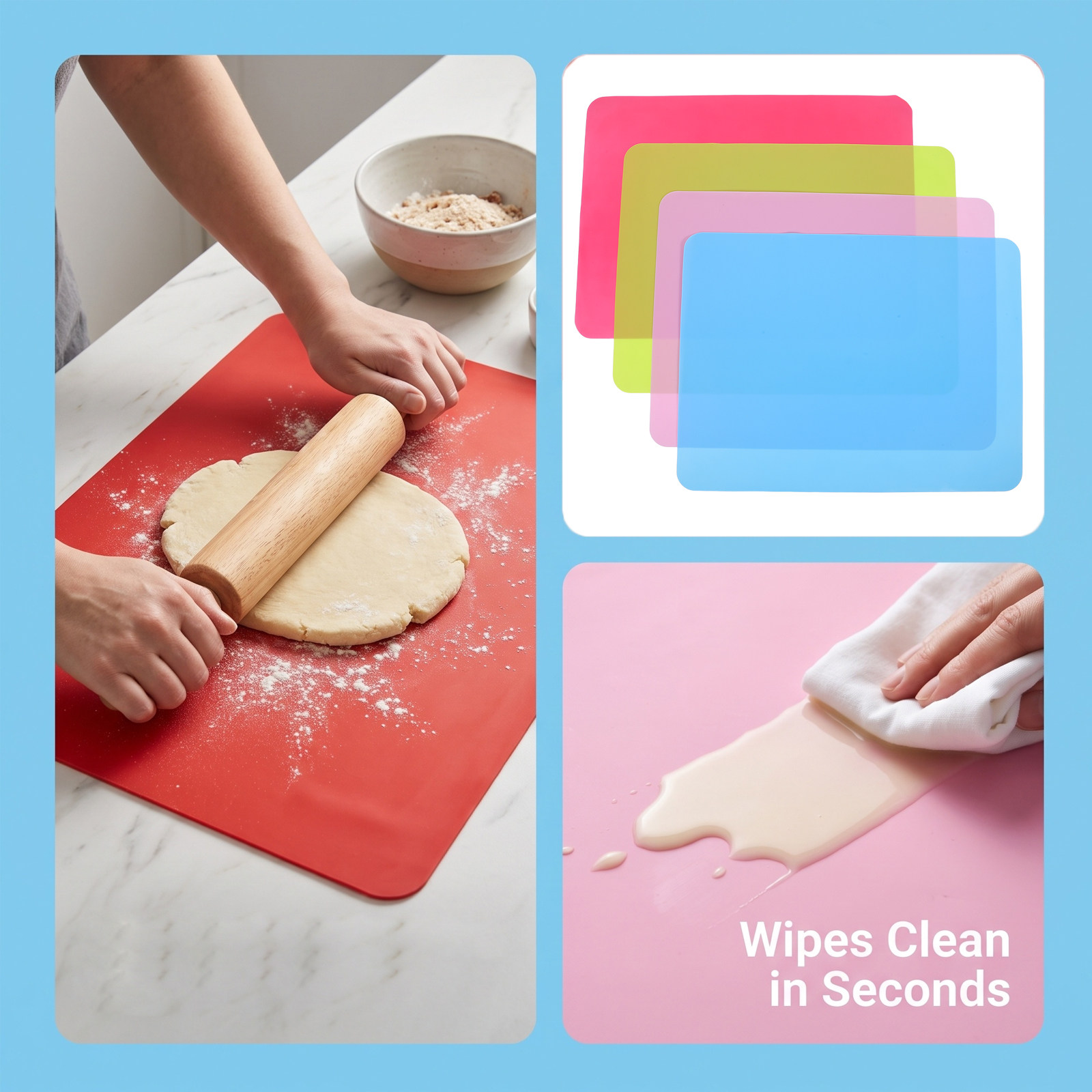 4개 세트: 페이스트리 반죽용 롤러, 베이킹 핀, 주방 - Kitchen Roller Baking 리뷰 및 가격