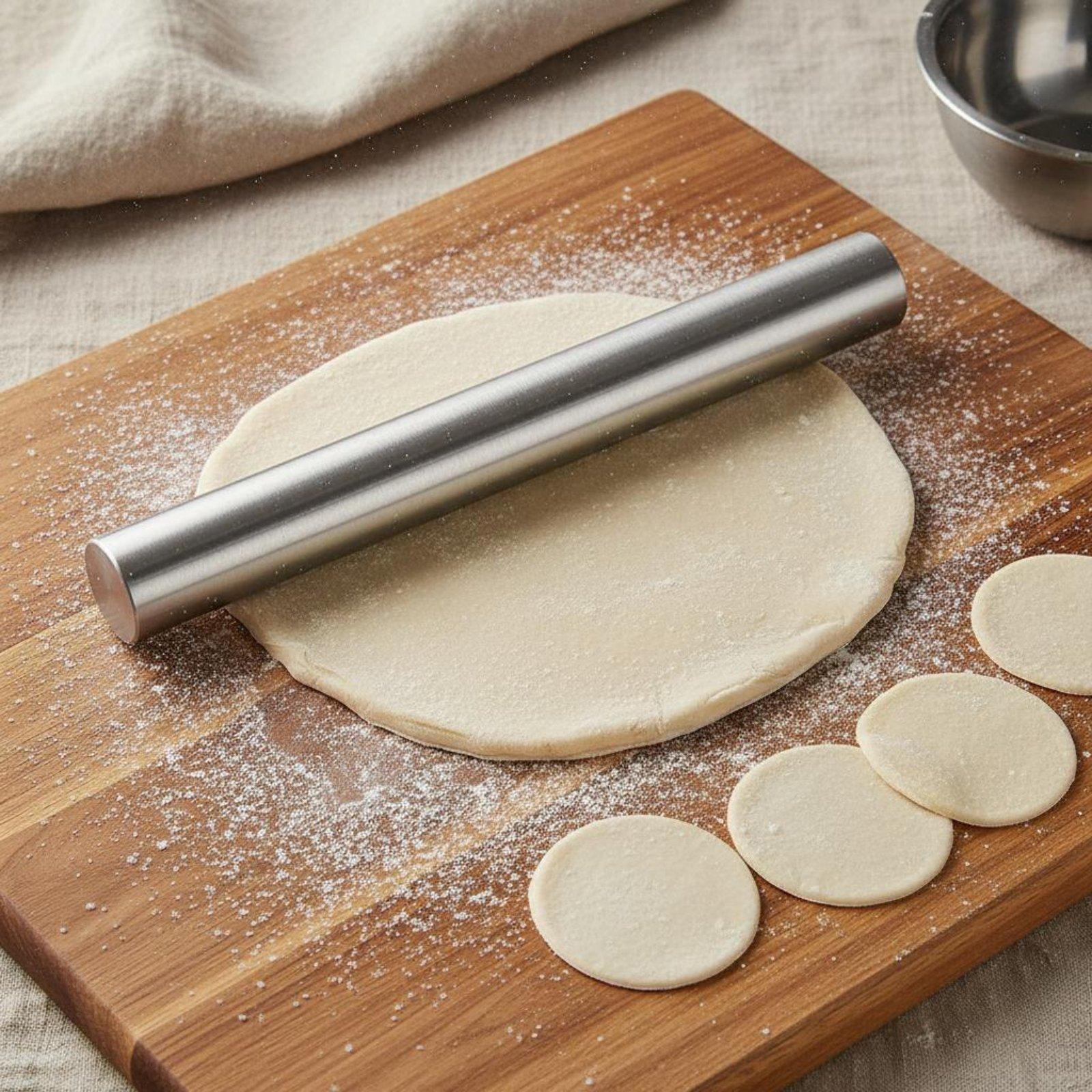 반죽용 롤링 핀, 스테인리스 스틸 재질, 속이 빈 롤러 - Kitchen Roller Baking 리뷰 및 가격